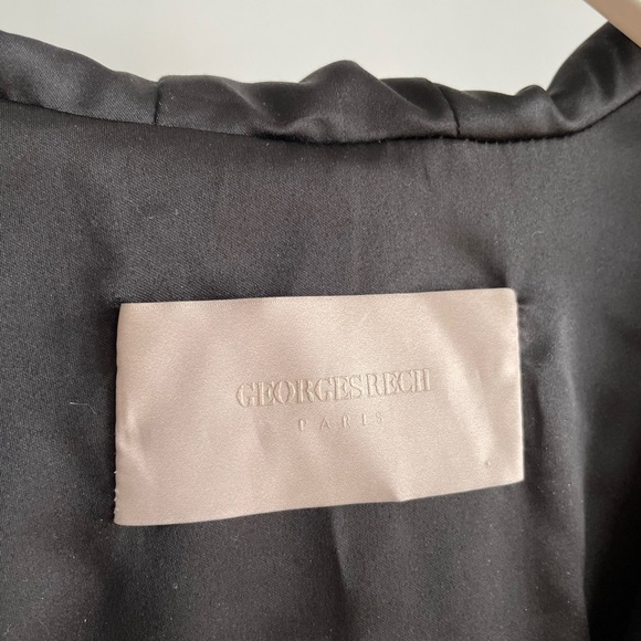 Georges Rech Black Suede Goatskin Hooded Zip-Up Jacket - Picture 6 of 7